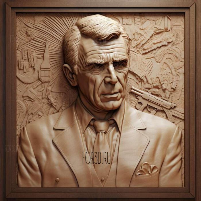 James Bond 1 stl model for CNC